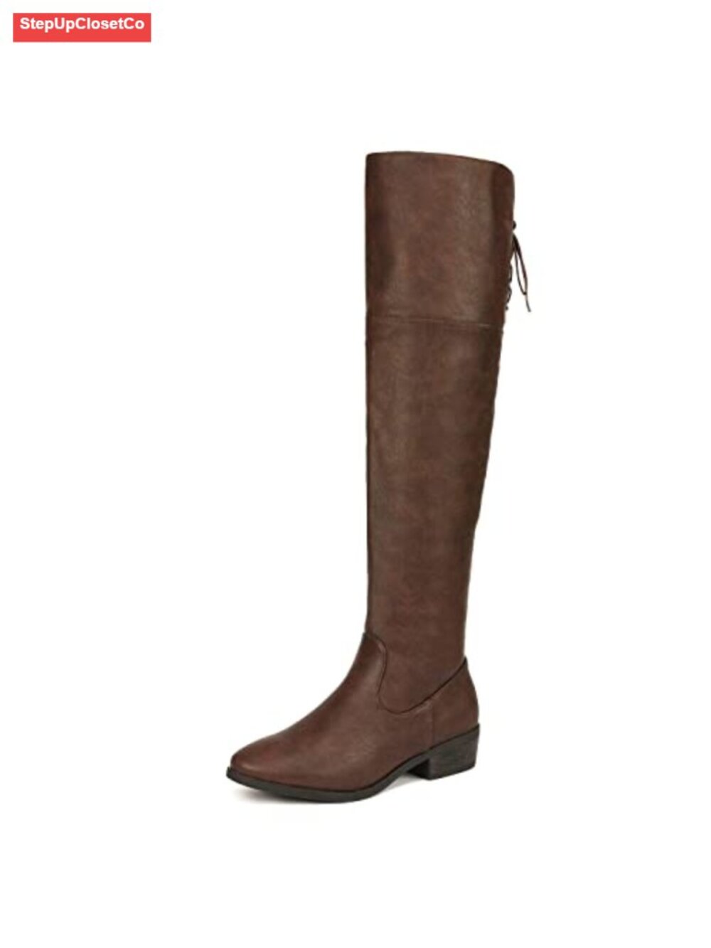 Faux Suede Over the Knee Riding Boots Round Toe Heeled Equestrian